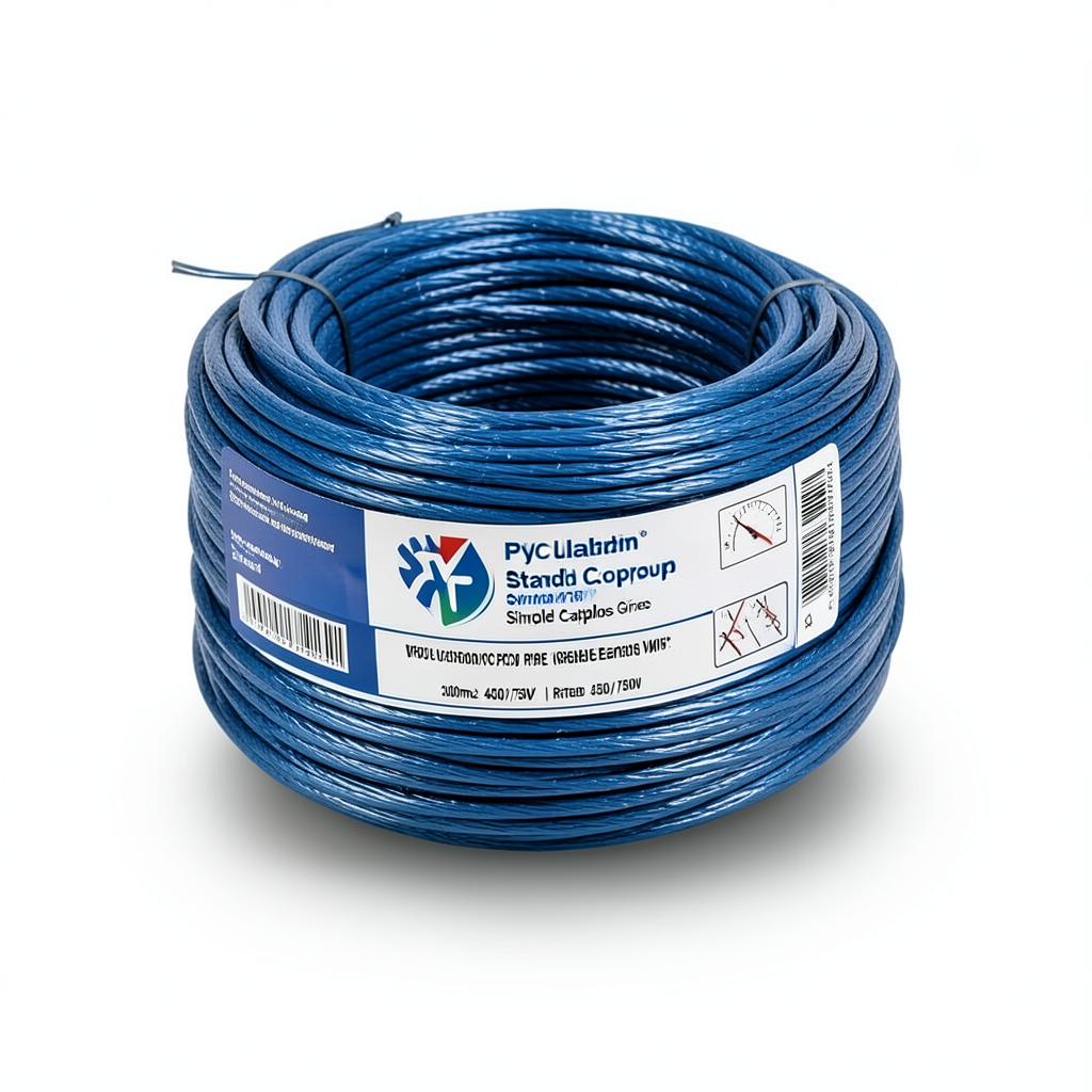PVC Insulation Stranded Copper Single Earthing Wire 300mm2, 450/750V, Blue | Riyadh Cables Group