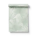 Italian Wallpaper Leaf-Patterned Design 10mx1.06m Pale Green