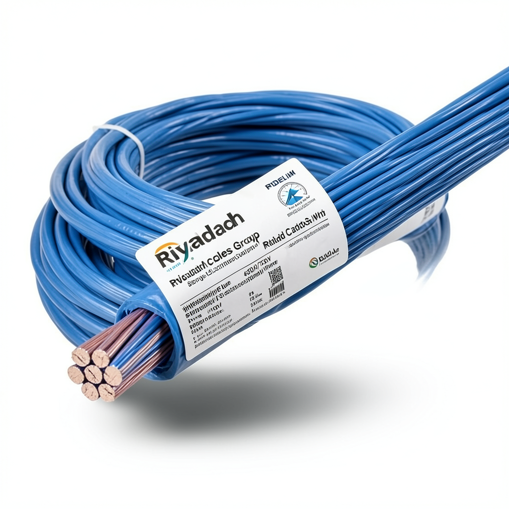 PVC Insulation Stranded Copper Single Electrical Wire 630mm2, 450/750V, Blue | Riyadh Cables Group