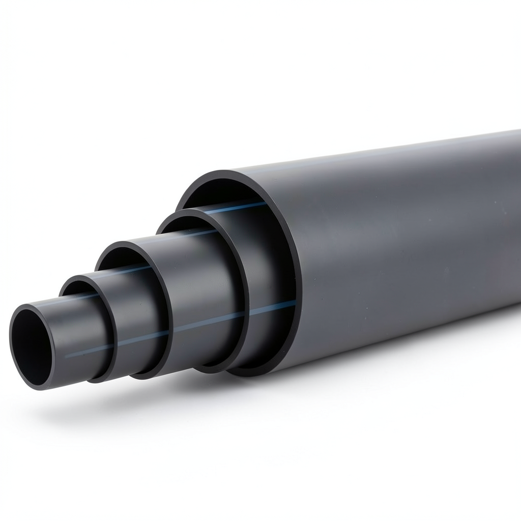مواسير HDPE ضغط 3.2 بار PE 100 قطر خارجي 315 مم SDR 41 لون أسود