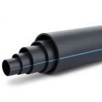 مواسير HDPE ضغط 4 بار PE 100 قطر خارجي 180 مم SDR 33 لون أسود