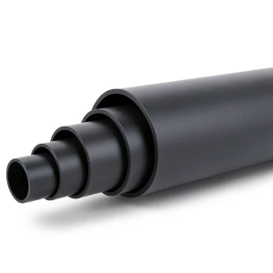 HDPE Polyethylene Pipe 4 Bar Pressure PE 100 Outer Diameter 250 mm SDR 33 Black