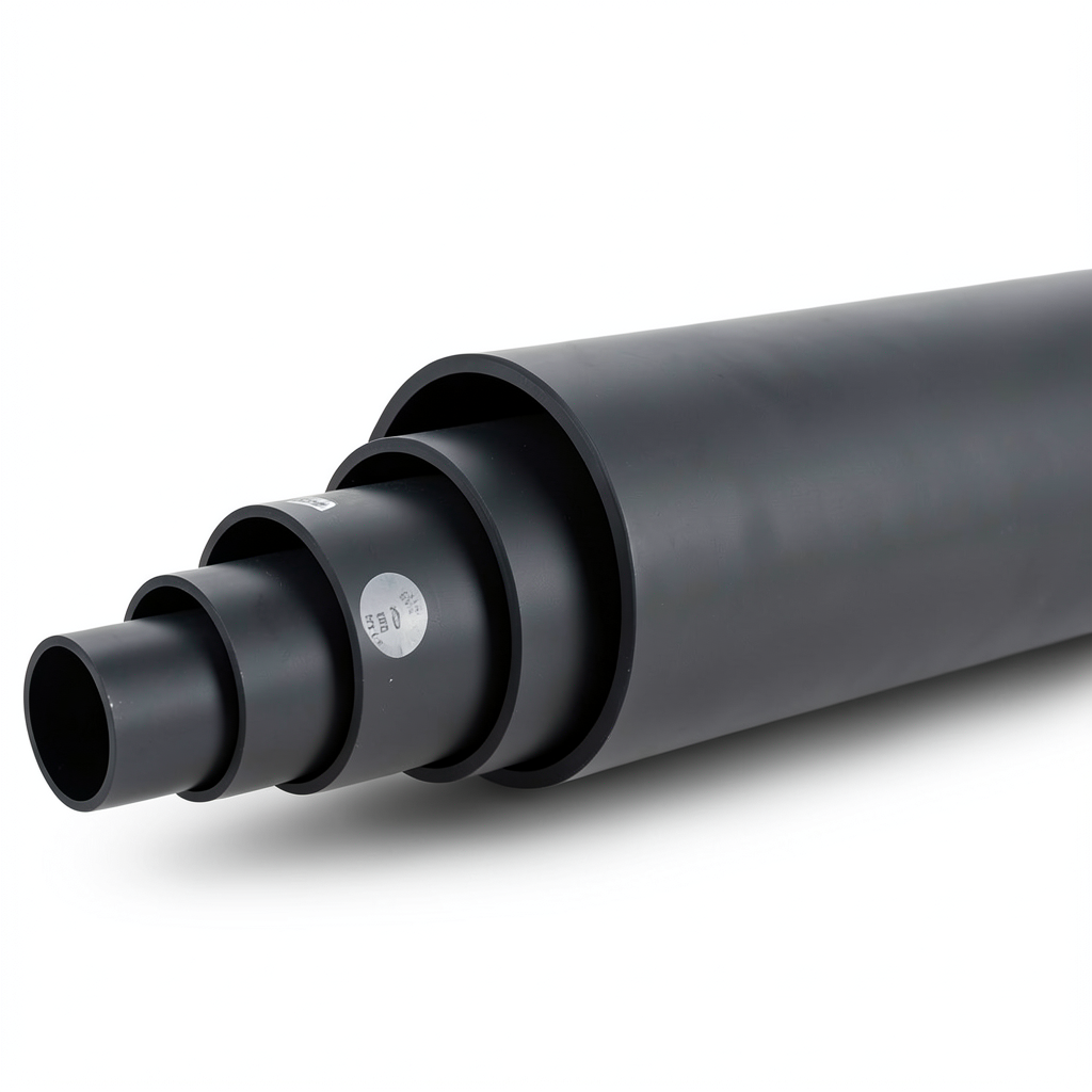 أنابيب بلاستيك HDPE ضغط 4 بار PE 100 قطر خارجي 315 مم SDR 33 لون أسود
