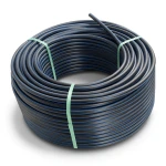 لفة أنابيب بلاستيك HDPE ضغط 3.2 بار PE 100، قطر 90 مم SDR 41 أسود مع أزرق