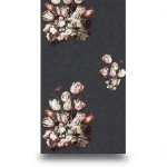 Floral Wall Decoration 10m x 0.53m Dark Gray Model 17801