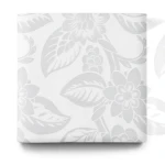 ورق حائط ايطالي تصميم ورود 10 م×1.06 م رمادي شاحب