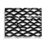Hot Rolled Black Steel Expanded Metal Mesh Mazyoon 2.7 mm Thickness 1 m Length 2.44 m Width