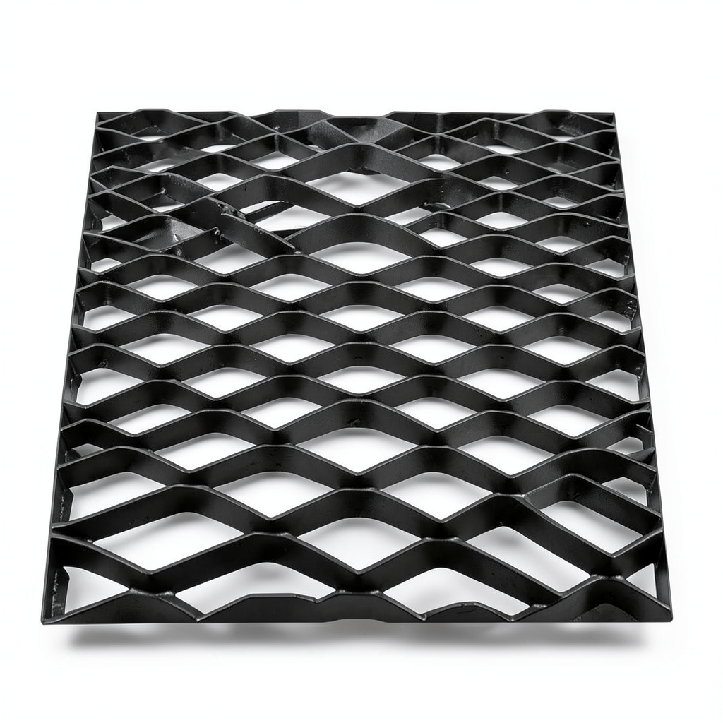 Mazyoon Hot Rolled Black Steel Expanded Metal Mesh 2.7mm Thickness 2.44m Width 6m Length by Bait Al Tatawor