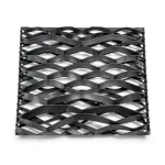 Mazyoon Hot Rolled Black Steel Expanded Metal Mesh 2.8mm Thickness 2.44m x 1m Bait Al Tatawor