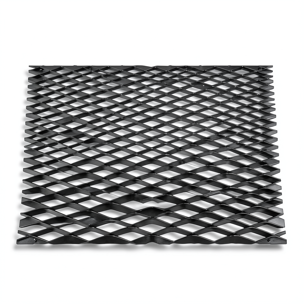 Hot Rolled Black Steel Expanded Metal Mesh Thickness 2.7 mm Width 2.44 m Length 3 m
