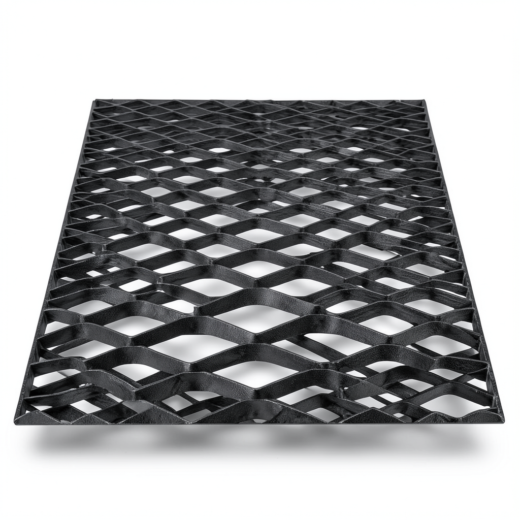 Hot Rolled Black Steel Expanded Metal Mesh Thickness 2.7 mm Width 2.44 m Length 4 m