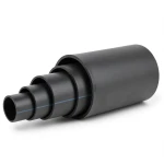 أنابيب HDPE ضغط اسمي 4 بار PE 100 قطر خارجي 200 مم SDR 33 لون أسود