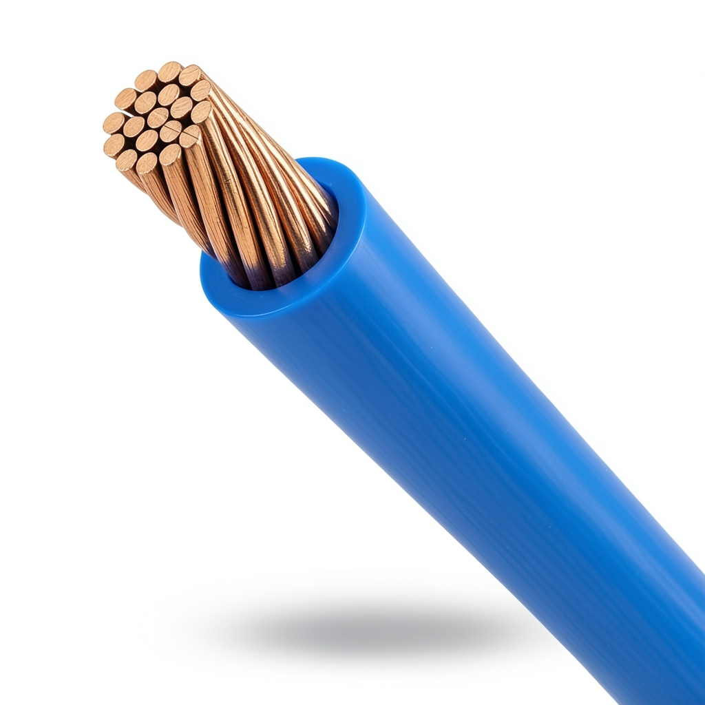سلك مجدول نحاس 10 ملي 450/750 فولت عزل PVC لون ازرق