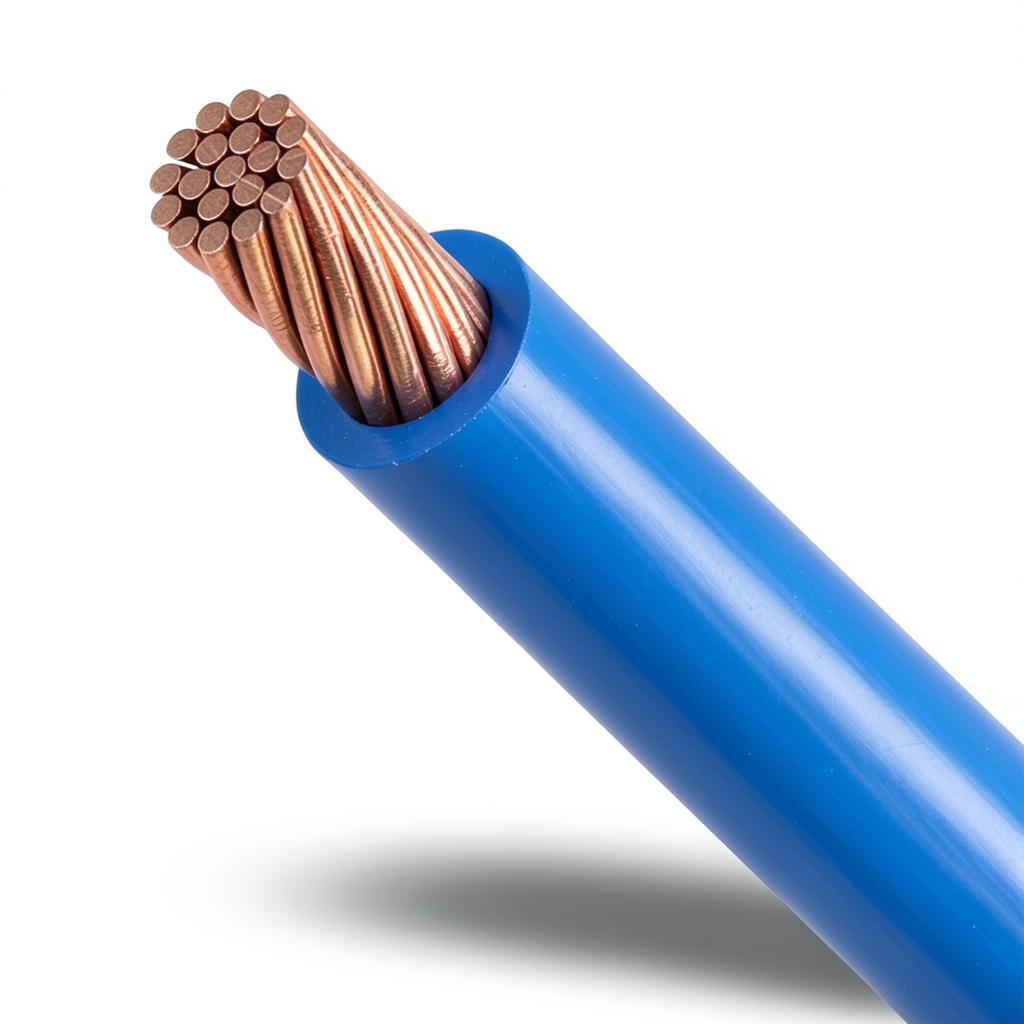 سلك كهرباء مجدول 16 ملم 450/750 فولت، موصل نحاس معزول PVC لون أزرق