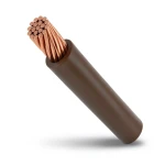 سلك كهرباء مجدول 6 مم موصل نحاس 450/750 فولت معزول PVC بني