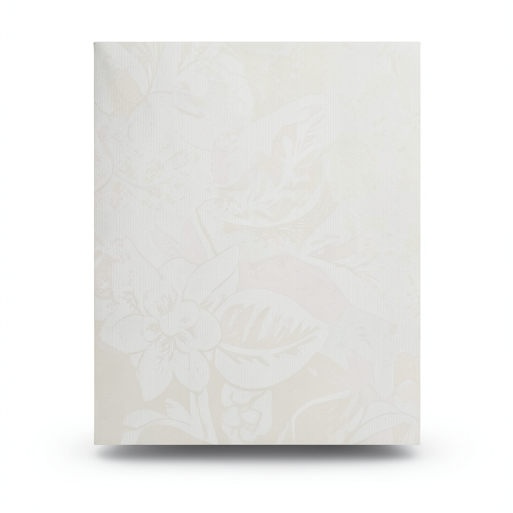 Wall Decoration Floral Design 10 m x 1.06 m Pale Beige, Model 700044