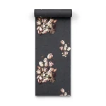 Floral Wall Decoration 10m x 0.53m Dark Gray Model 17801