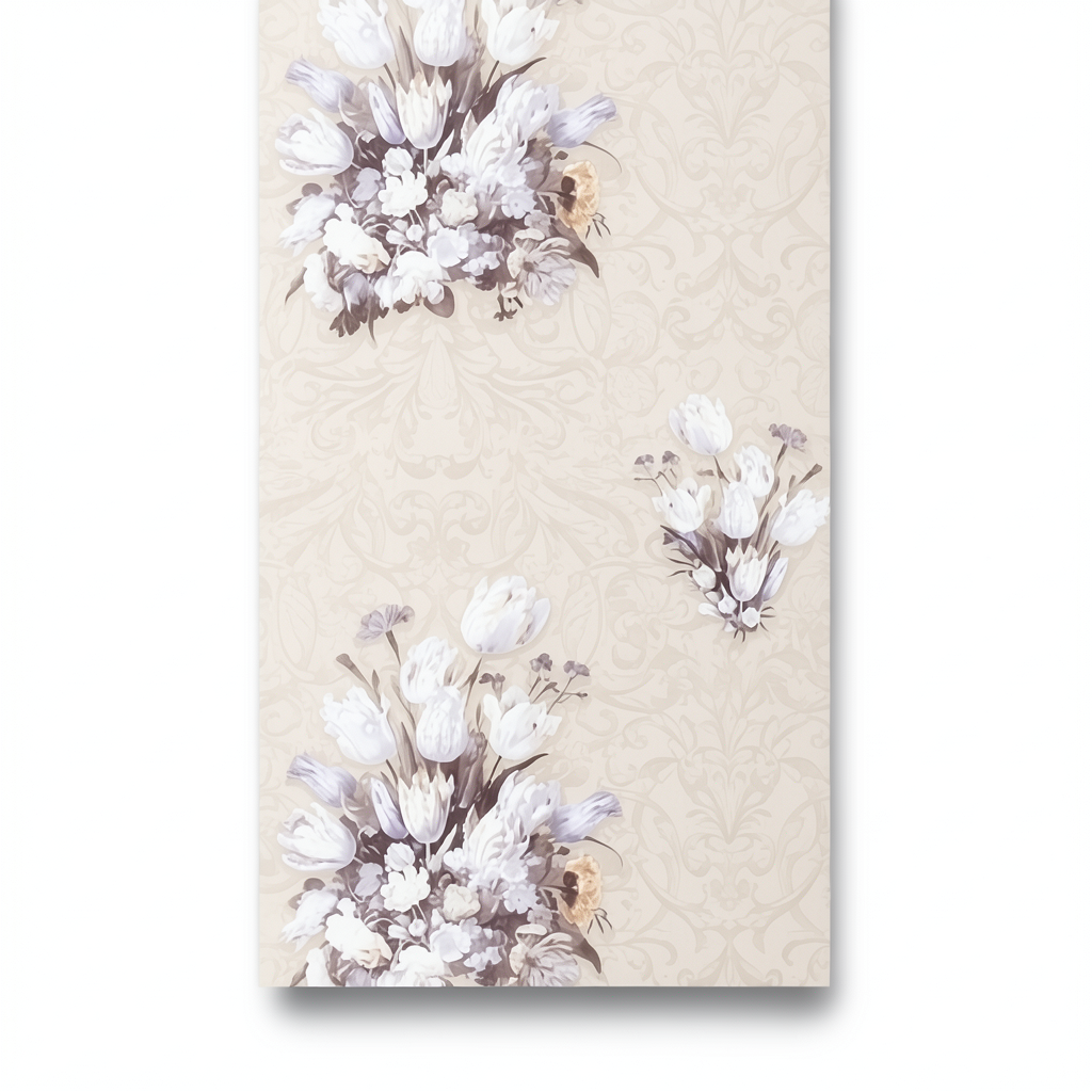 Dutch Floral Wallpaper 10m x 0.53m Pale Beige, Model 17804