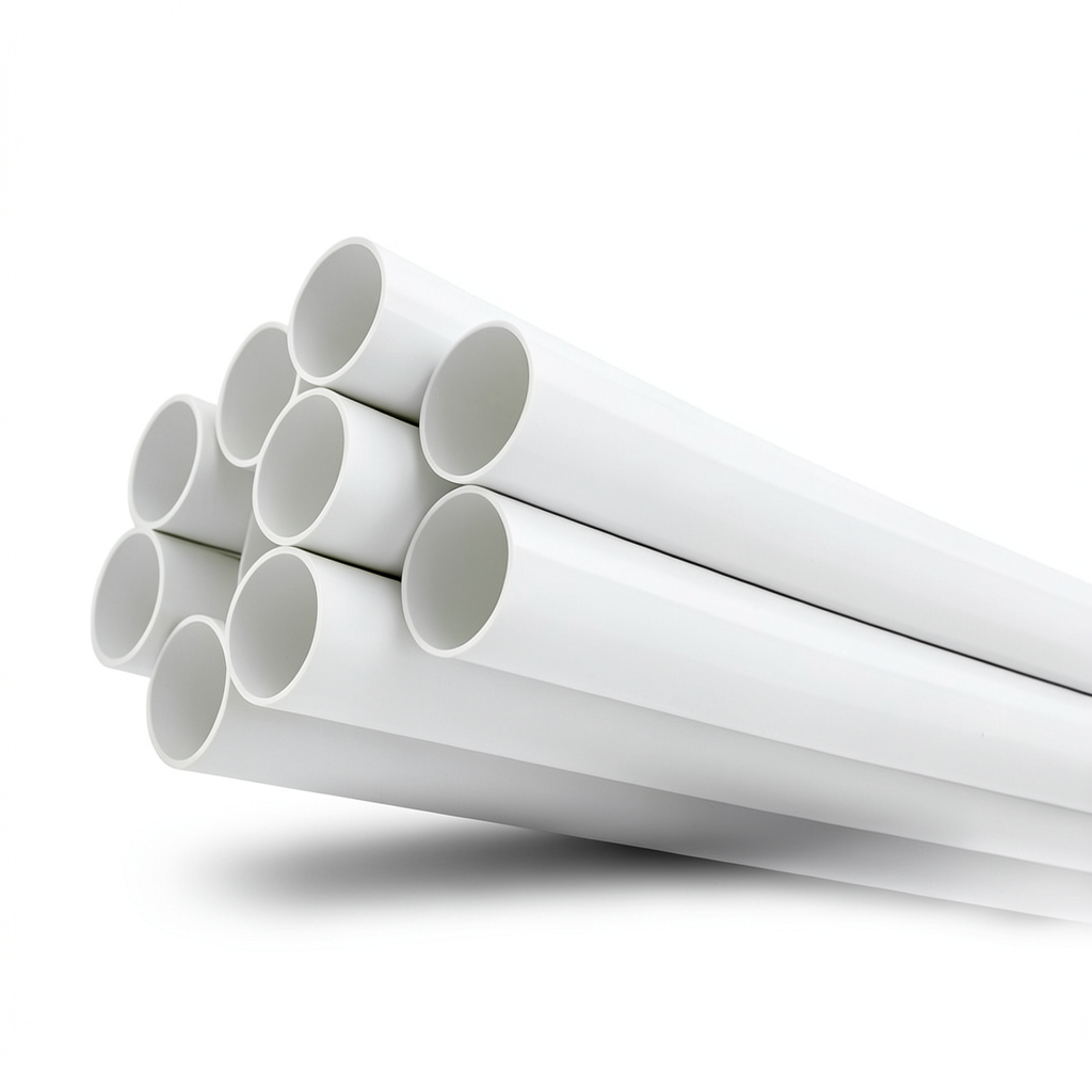 مواسير بلاستيك UPVC ضغط 13.8 بار مقاس 1 إنش سمك 1.6 مم لون أبيض