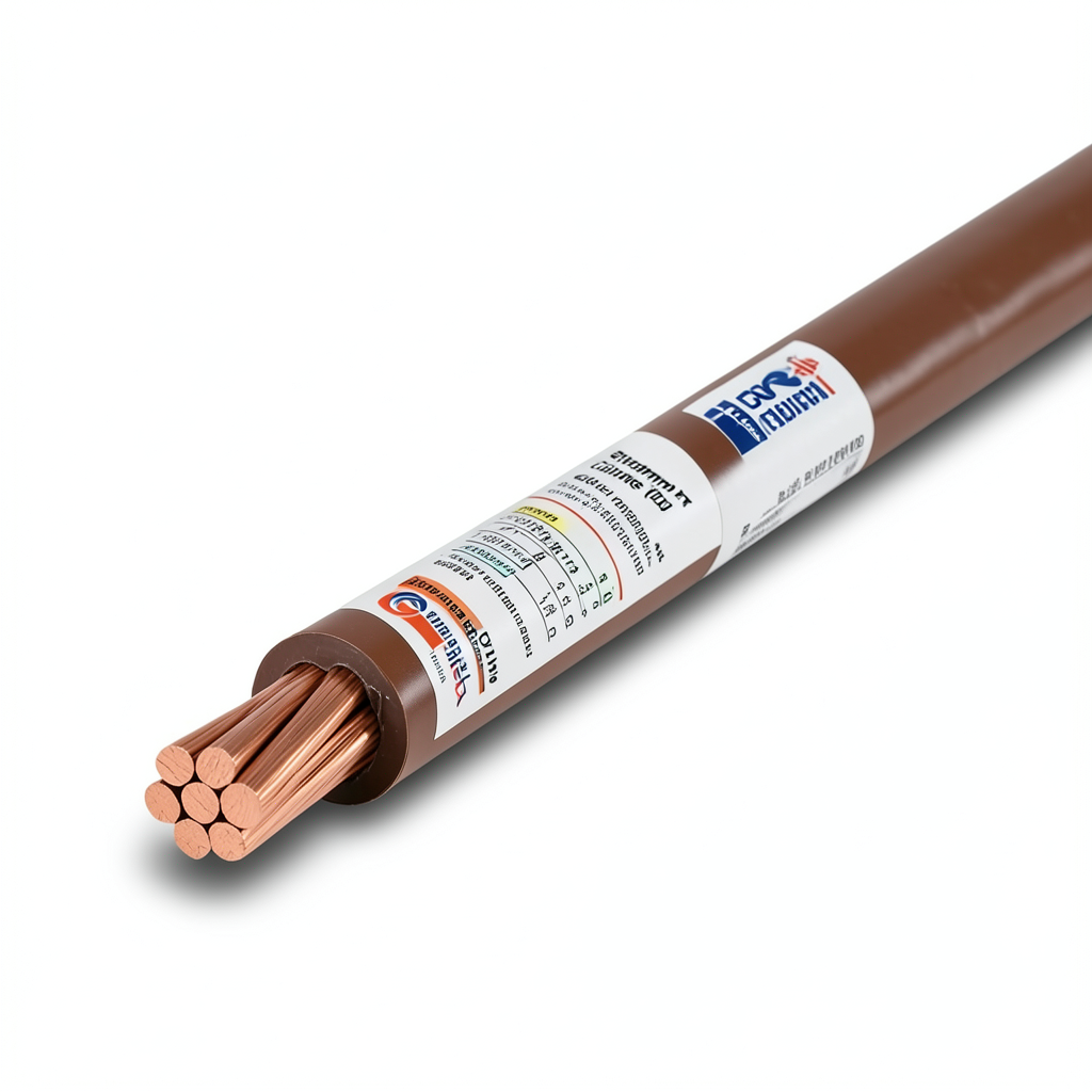Stranded Copper Wire 300mm² Copper Conductor 450/750V Brown 1000m | Riyadh Cables Group