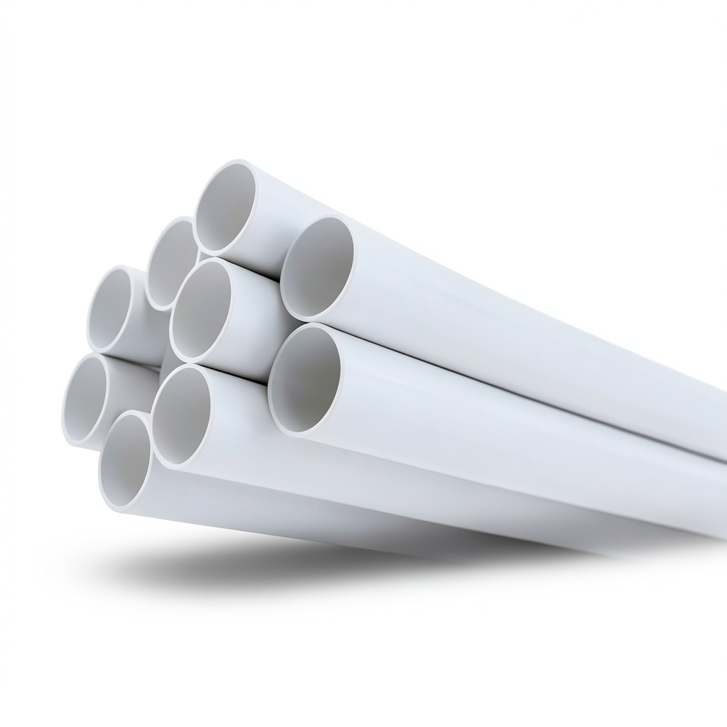 انابيب بلاستيك UPVC مقاس 3 إنش سمك 4.24 مم لون أبيض ضغط 13.8 بار
