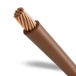 سلك كهرباء مجدول 6 مم موصل نحاس 450/750 فولت معزول PVC بني