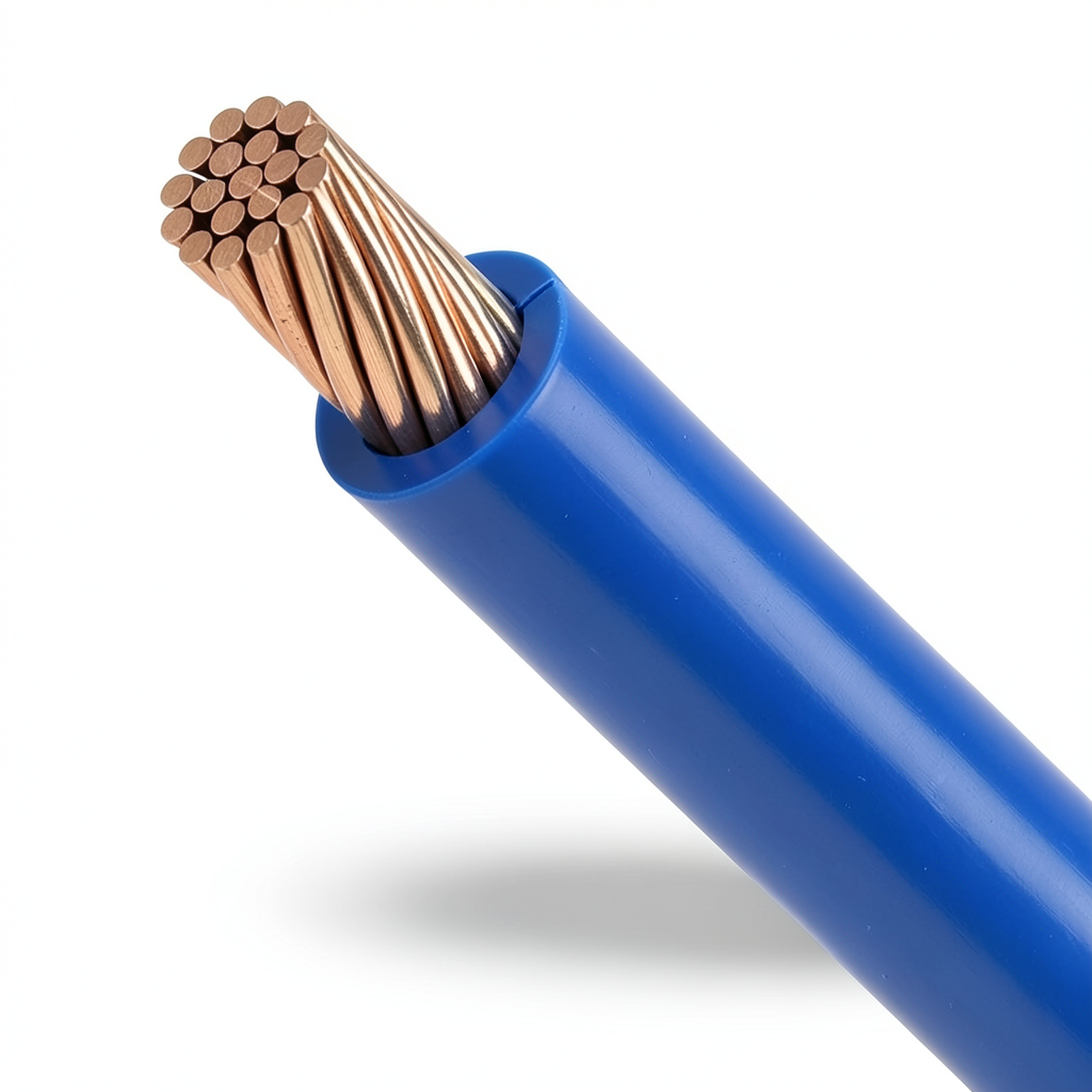 سلك مجدول نحاس 10 ملي 450/750 فولت عزل PVC لون ازرق