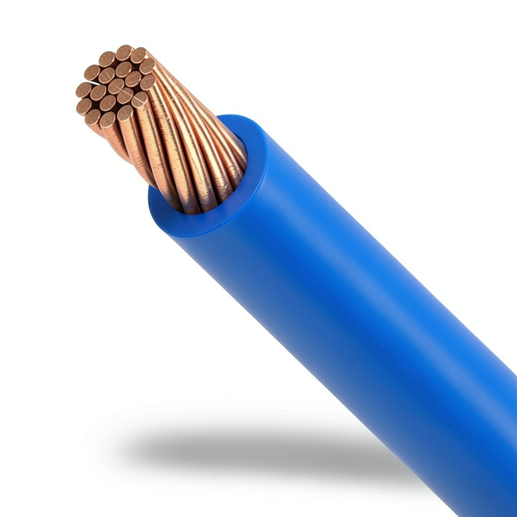 25mm2 Stranded Electric Wire 450/750V Copper Conductor PVC Insulation Blue