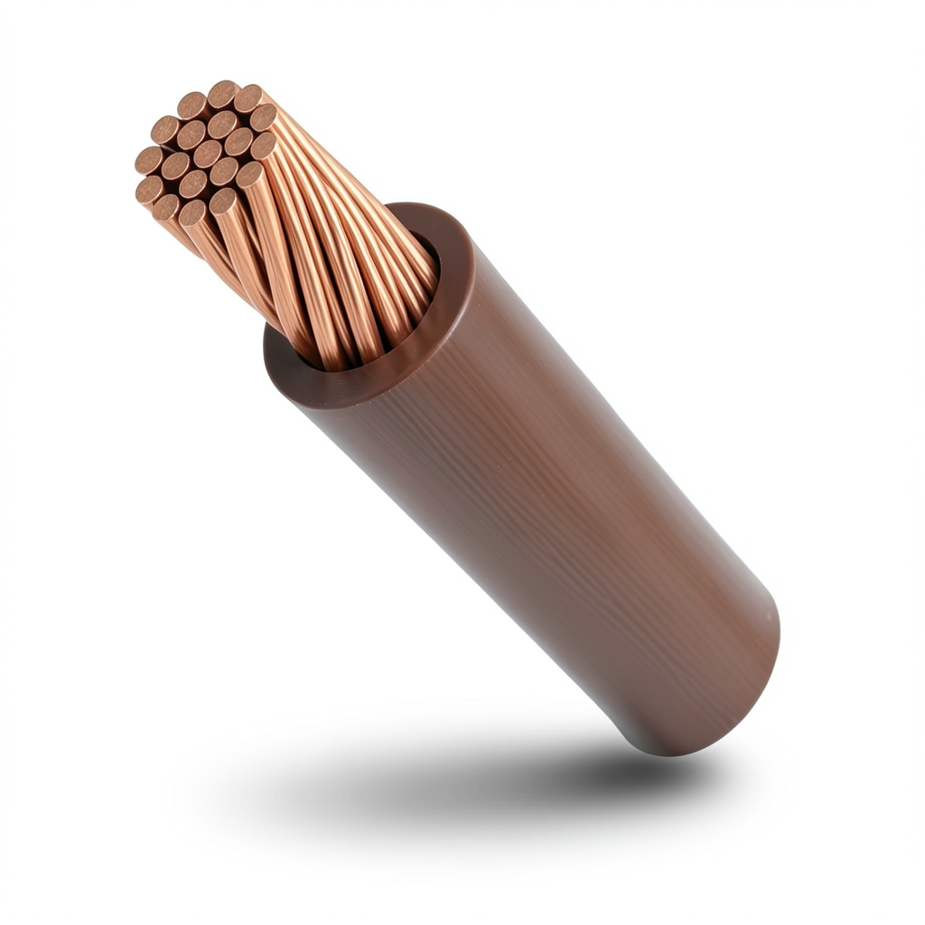4mm2 Stranded Copper Electric Wire, 450/750V PVC Insulation, Brown