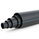 مواسير HDPE ضغط 4 بار PE 100 قطر خارجي 180 مم SDR 33 لون أسود