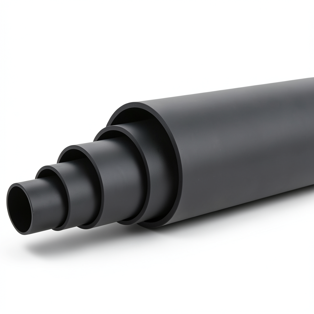 HDPE Polyethylene Pipe PN 4 Bar PE 100 Outside Diameter 225 mm SDR 33 Black