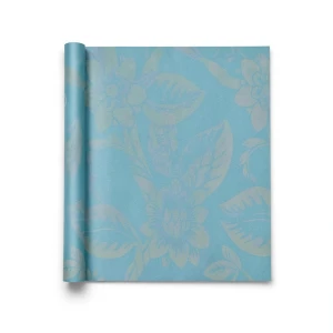 Wall Decoration Floral Design 10 m x 1.06 m Turquoise, Model 700045