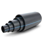 مواسير بلاستيك HDPE ضغط 4 بار PE 100 قطر 280 مم SDR 33 لون أسود