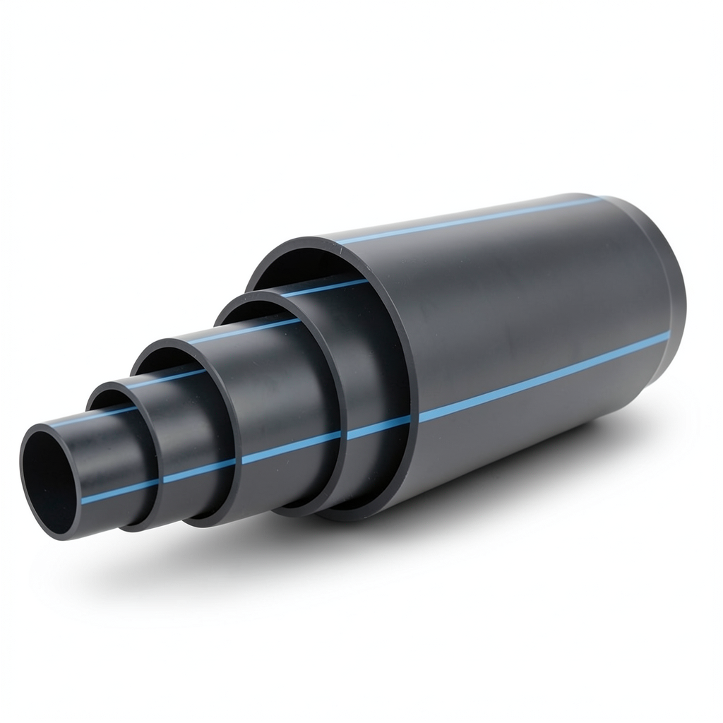مواسير بلاستيك HDPE ضغط 4 بار PE 100 قطر 280 مم SDR 33 لون أسود