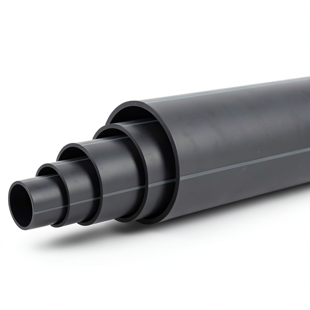 HDPE Plastic Pipe Nominal Pressure 4 Bar PE 100 OD 315 mm SDR 33 Black