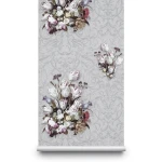 Dutch Floral Wall Covering 10m x 0.53m Gray, Model 17803