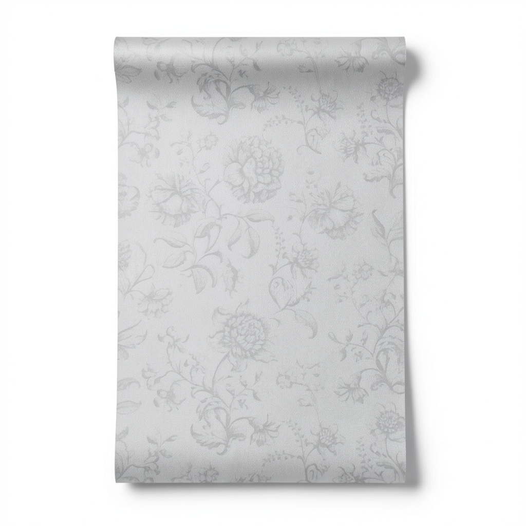 Floral Wall Decoration 10m x 0.53m Gray, Model 17811