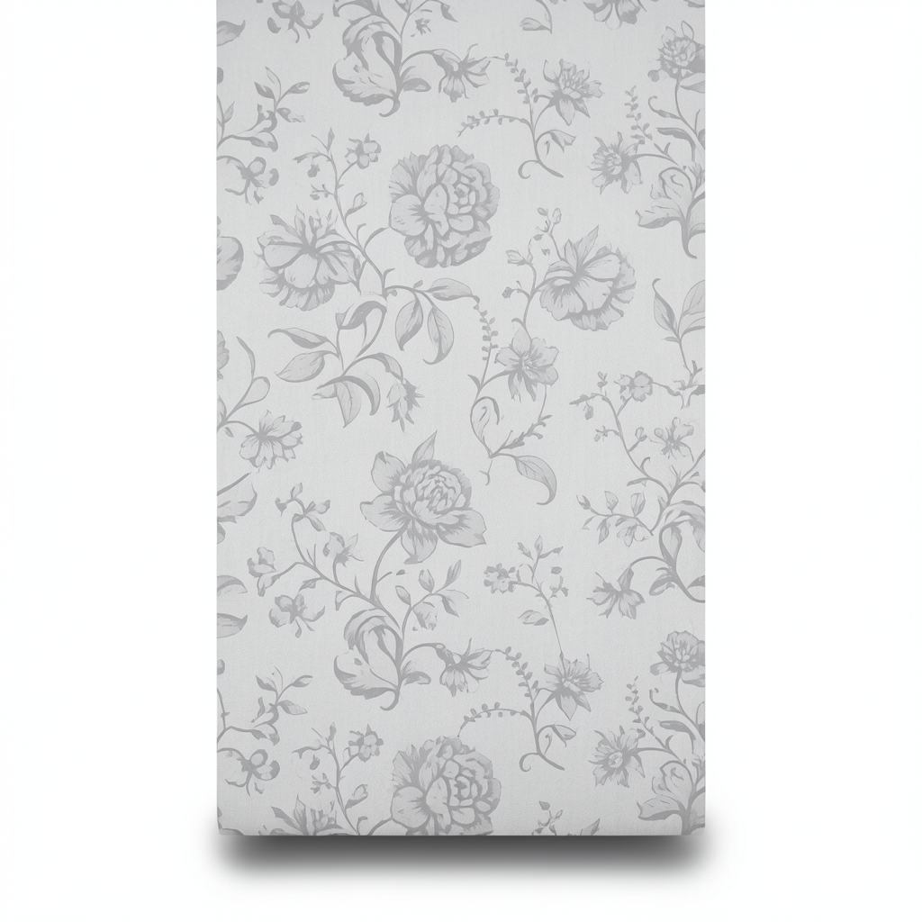 Floral Wallpaper Gray Color 10m x 0.53m Model 17810