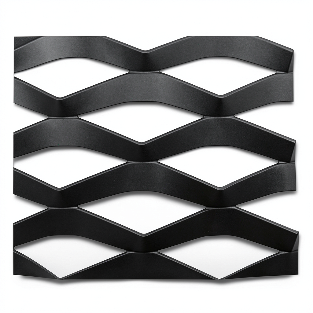 Hot Rolled Black Steel Expanded Metal Mesh Thickness 3 mm Width 2.44 m Length 7 m