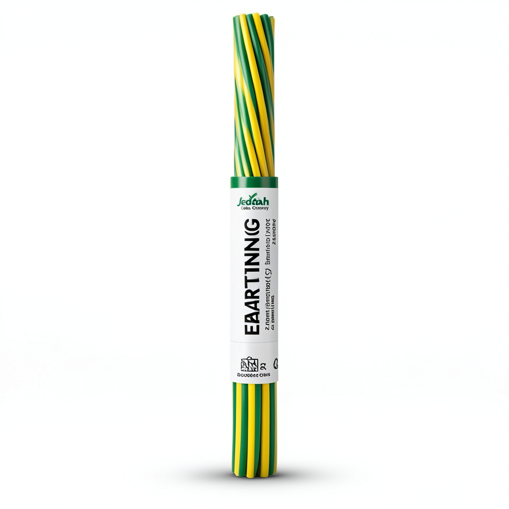 2.5mm2 Stranded Copper Earthing Electric Wire 450/750V, Yellow/Green | Jeddah Cables Company