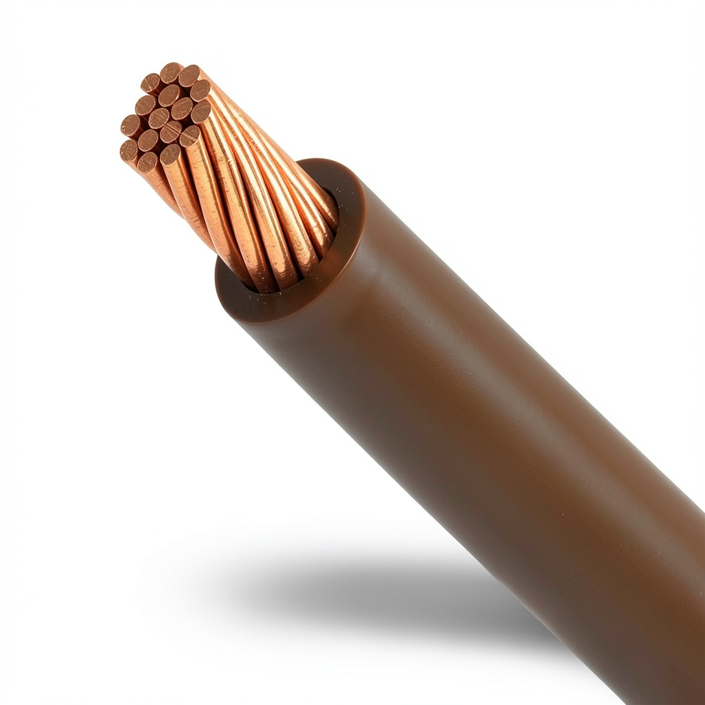 سلك مجدول نحاس 50 ملي 450/750 فولت عزل PVC بني