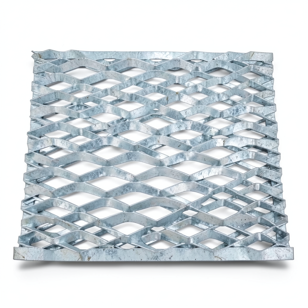 Galvanized Steel Expanded Metal Mesh Thickness 3.8 mm Width 2.44 m Length 4 m
