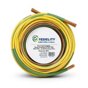 16mm2 Stranded Copper Earthing Electrical Wire 450/750V, Yellow/Green | Jeddah Cables Company