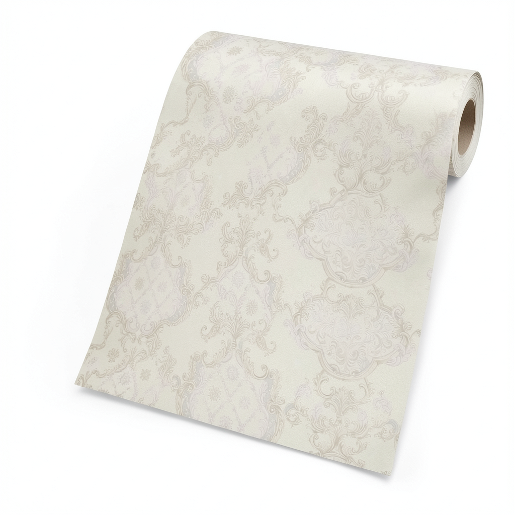 Italian Wallpaper Classic Design 10m x 1.06m, Light Beige