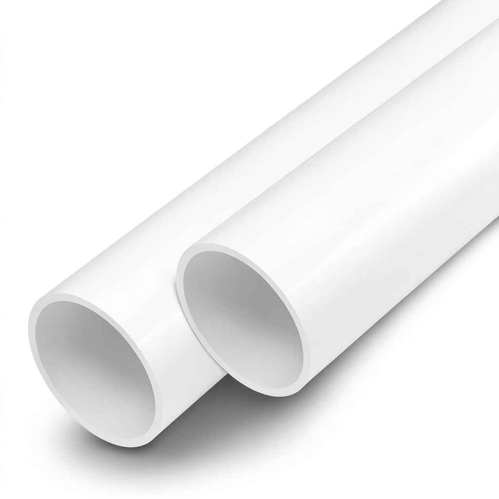 أنابيب UPVC ضغط اسمي 21.7 بار مقاس 1/4 1 إنش سمك 3.1 مم لون أبيض