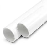 أنابيب UPVC ضغط اسمي 21.7 بار مقاس 1/2 1 إنش سمك 3.6 مم لون أبيض