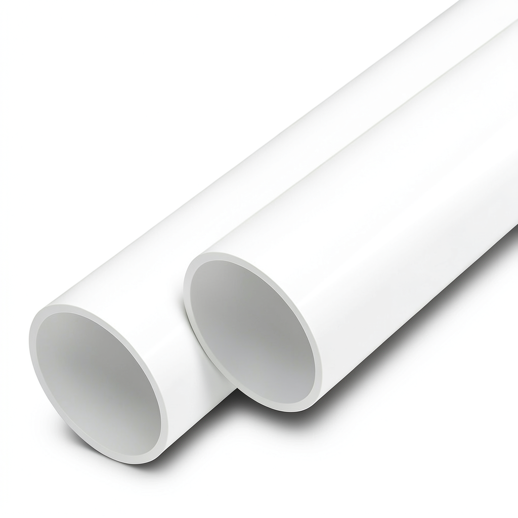 أنابيب UPVC ضغط اسمي 21.7 بار مقاس 2 إنش سمك 4.5 مم لون أبيض