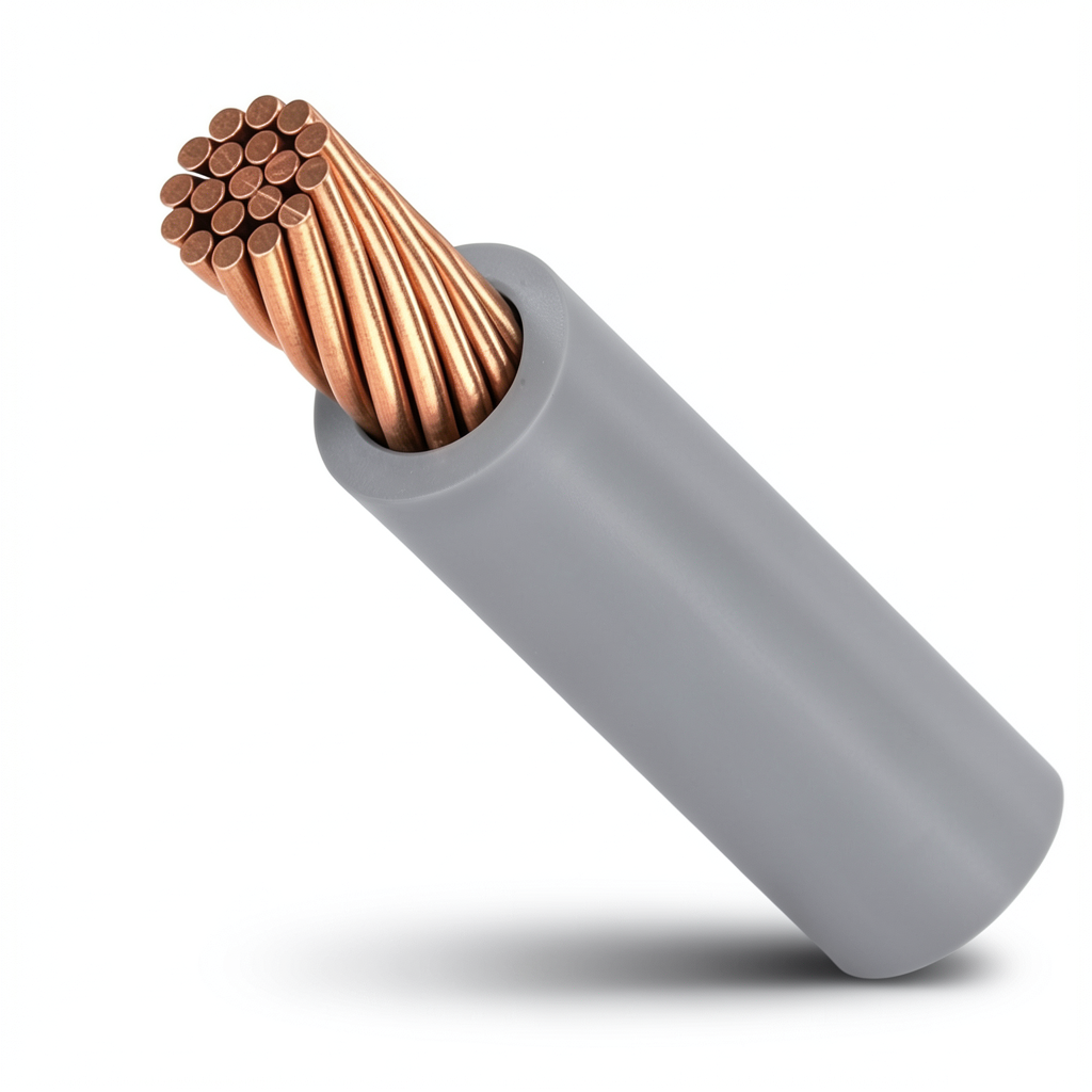 Stranded Copper Wire 1.5mm, 450/750V, PVC Insulation Gray