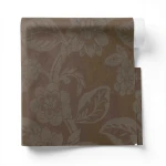 Floral Wall Covering 10m x 1.06m Brown Color, Model 700040
