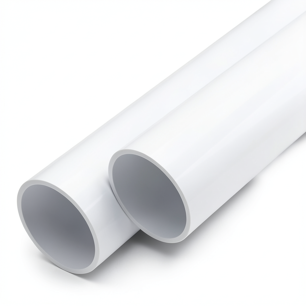 أنابيب UPVC ضغط اسمي 21.7 بار مقاس 4 إنش سمك 8.5 مم لون أبيض